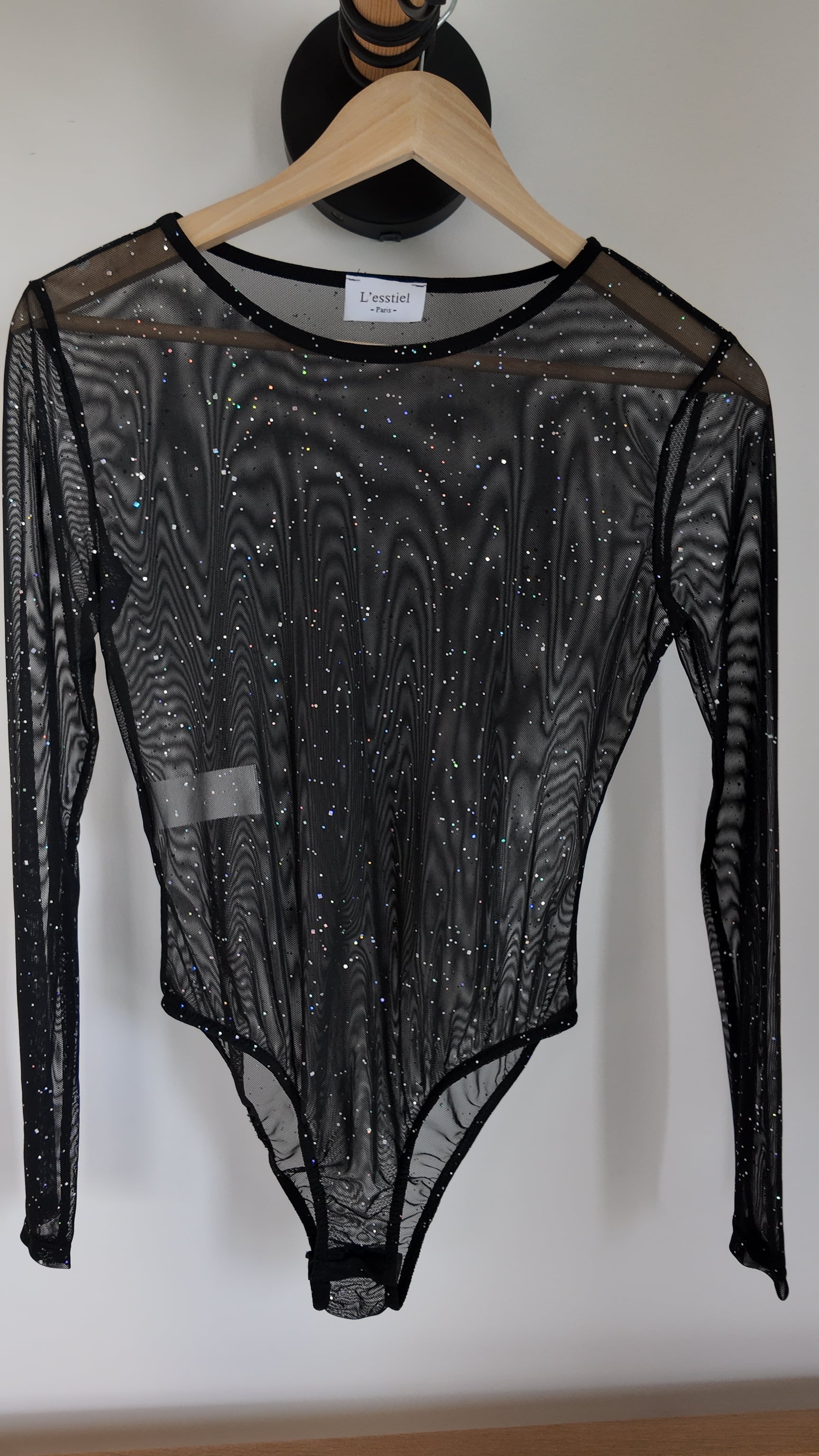 Body à manche longue à paillettes