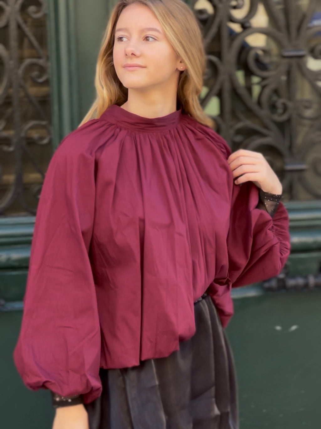 Top manches longues avec dos ouvert