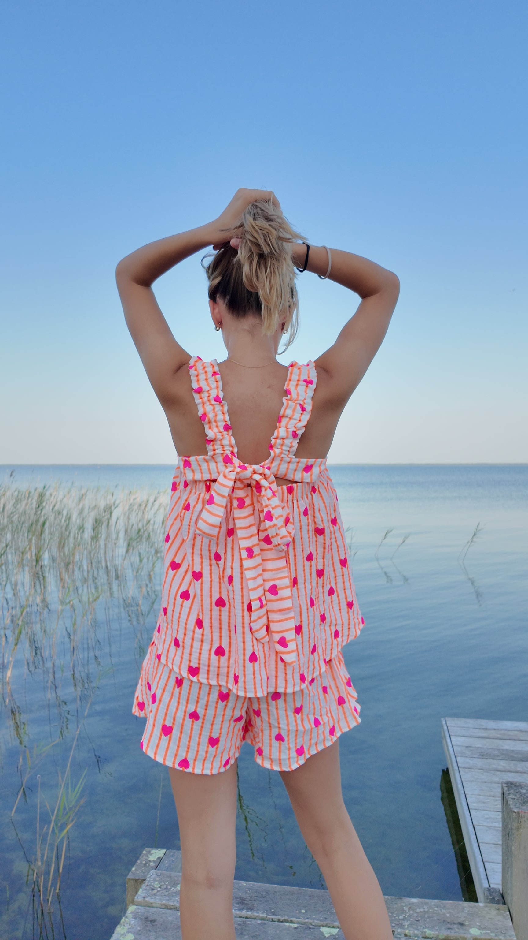 Ensemble d'été en gaze de coton fluo ☀️