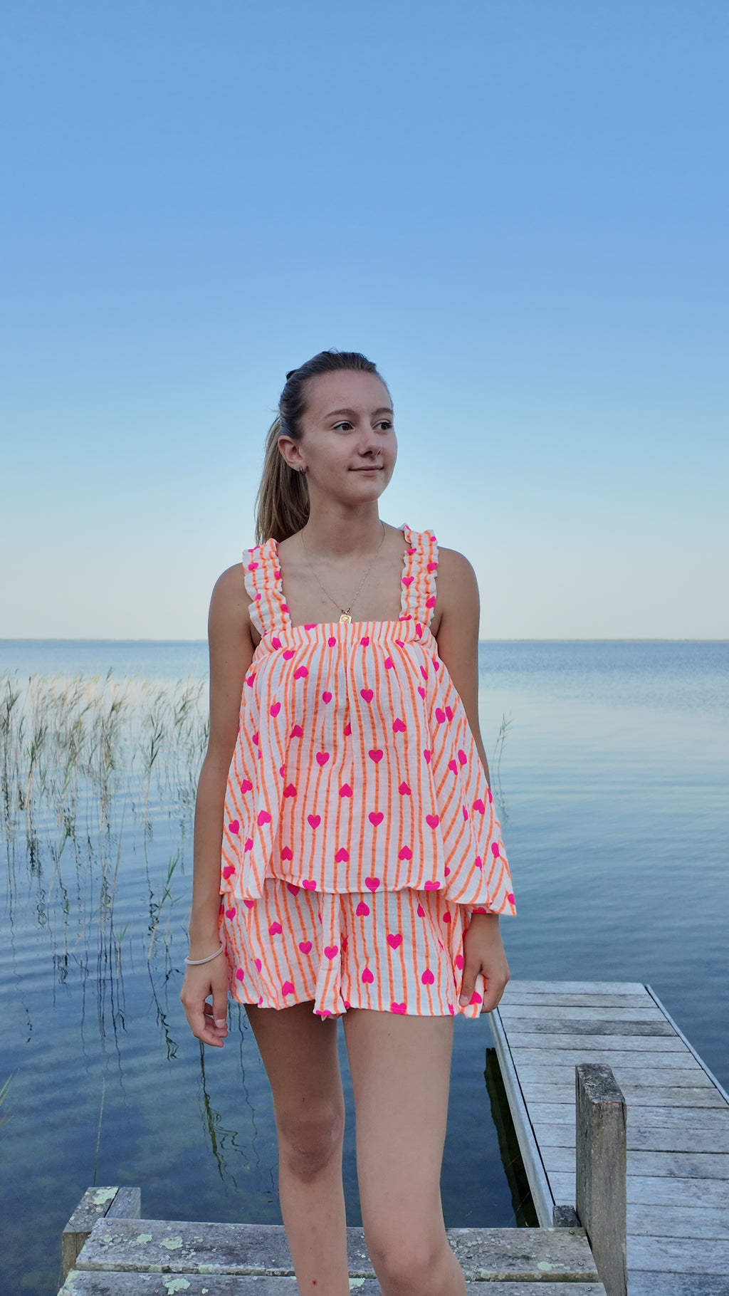 Ensemble d'été en gaze de coton fluo ☀️